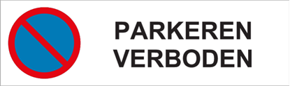 Afbeeldingen van Parkeerverbodsbord Parkeerverbod