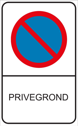 Afbeeldingen van Parkeerverbodsbord Parkeerverbod PRIVEGROND