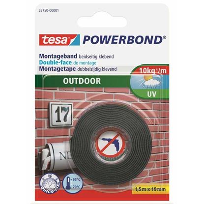 Afbeeldingen van Tesa dubbelzijdige outdoor montagetape 'Powerbond' 1,5 m x 19 mm