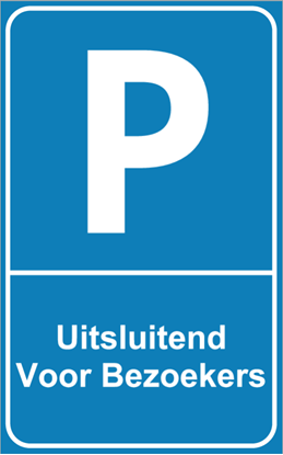 Afbeeldingen van Parkeerbord uitsluitend voor bezoekers