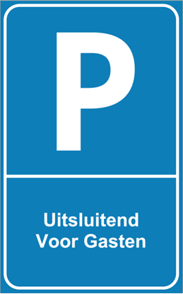 Afbeeldingen van Parkeerbord Uitsluitend voor gasten