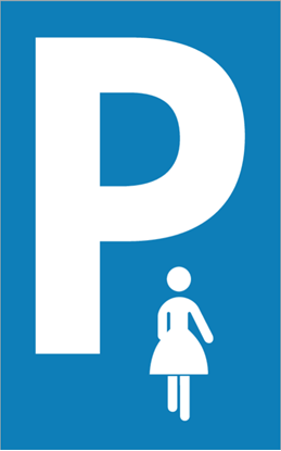 Afbeeldingen van Parkeerbord Vrouwen