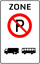 Afbeeldingen van Parkeerverbod E201 Zone vrachtwagens en bussen 25x40
