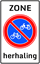 Afbeeldingen van Parkeerverbod E03-ZH Herhaling zone verbod fietsen en bromfietsen te plaatsen 25x40