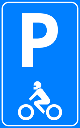 Afbeeldingen van Parkeergelegenheid E08-6 Motorfietsen 25x40