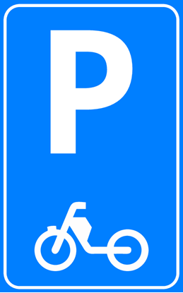 Afbeeldingen van Parkeergelegenheid E08-7 Bromfietsen en gehandicaptenvoertuigen 25x40