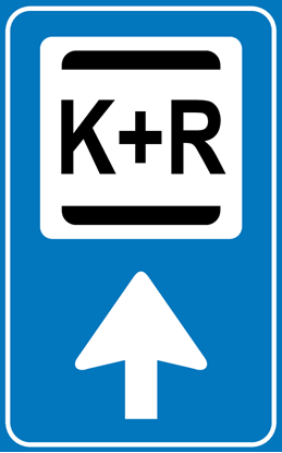 Afbeeldingen van Parkeergelegenheid BW101-B + SK100 Kiss and ride Volg pijl 25x40