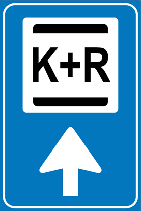 Afbeeldingen van Parkeergelegenheid BW101-B + SK100 Kiss and ride Volg pijl 40x60