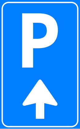 Afbeeldingen van Parkeergelegenheid BW101-B + SP100B Volg pijl 25x40