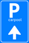Afbeeldingen van Parkeergelegenheid BW101-B + SP05B Carpool'ers Volg pijl 40x60