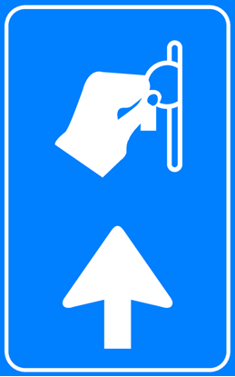 Afbeeldingen van Betaald parkeren BW101-B + SP10B Parkeerautomaat Volg pijl 25x40