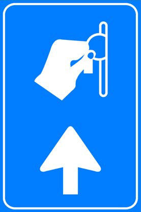 Afbeeldingen van Betaald Parkeren BW101-B + SP10B Parkeerautomaat Volg pijl 40x60