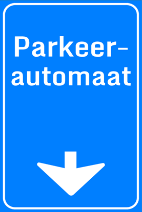 Afbeeldingen van Betaald Parkeren E301 Parkeerautomaat 40x60