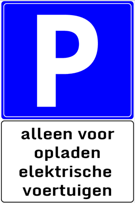 Afbeeldingen van Parkeergelegenheid E1003 Elektrische voertuigen 40x60