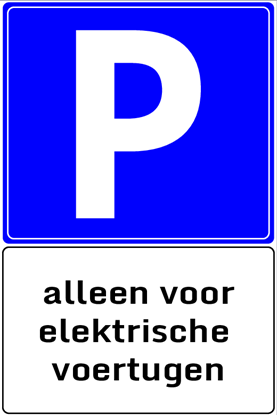 Afbeeldingen van Parkeergelegenheid E1004 Elektrische voertuigen 40x60