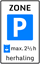 Afbeeldingen van Parkeergelegenheid E10-ZH Herhaling parkeerschijfzone (max. 2½ h) 25x40