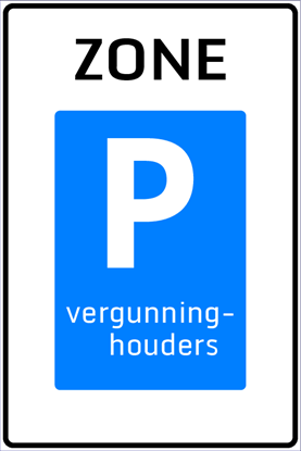 Afbeeldingen van Parkeergelegenheid E09-ZB Zone vergunninghouders 40x60