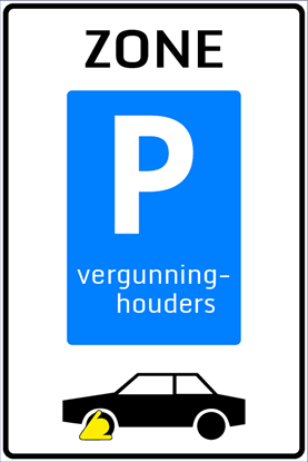 Afbeeldingen van Parkeergelegenheid E09-ZBK Zone vergunninghouders 40x60