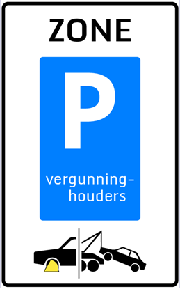 Afbeeldingen van Parkeergelegenheid E09-ZBKS Zone vergunninghouders 25x40