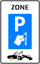 Afbeeldingen van Betaald Parkeren E101-ZBKS Zone (muntgeld) 25x40