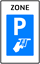Afbeeldingen van Betaald Parkeren E102-ZB Zone (bankpas) 25x40