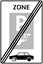 Afbeeldingen van Betaald Parkeren E102-ZEK Einde Zone (bankpas); Wielklem 40x60