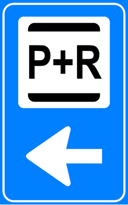 Afbeeldingen van Parkeergelegenheid BW101-L + SP03 Overstappers op het openbaar vervoer (park and ride) Pijl (links) 25x40