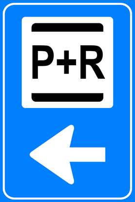 Afbeeldingen van Parkeergelegenheid BW101-L + SP03 Overstappers op het openbaar vervoer (park and ride) Pijl (links) 40x60