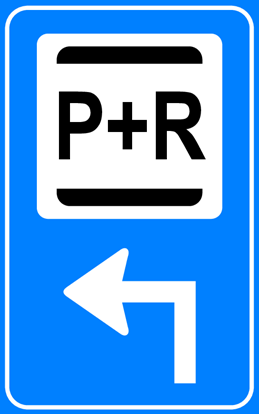 Afbeeldingen van Parkeergelegenheid BW101-LH + SP03 Overstappers op het openbaar vervoer (park and ride) Pijl (rechts) 25x40