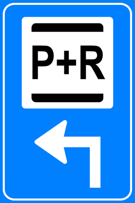 Afbeeldingen van Parkeergelegenheid BW101-LH + SP03 Overstappers op het openbaar vervoer (park and ride) Pijl (rechts) 40x60