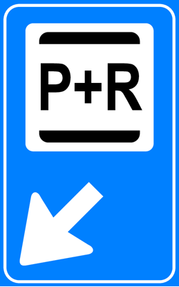 Afbeeldingen van Parkeergelegenheid BW101-LO + Sp03 Overstappers op het openbaar vervoer (park and ride) Pijl (links) 25x40