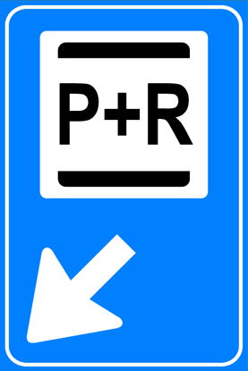 Afbeeldingen van Parkeergelegenheid BW101-LO + Sp03 Overstappers op het openbaar vervoer (park and ride) Pijl (links) 60x40