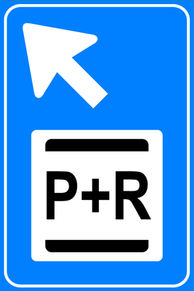 Afbeeldingen van Parkeergelegenheid BW101-LB + SP03 Overstappers op het openbaar vervoer (park and ride) Pijl (links boven) 40x60